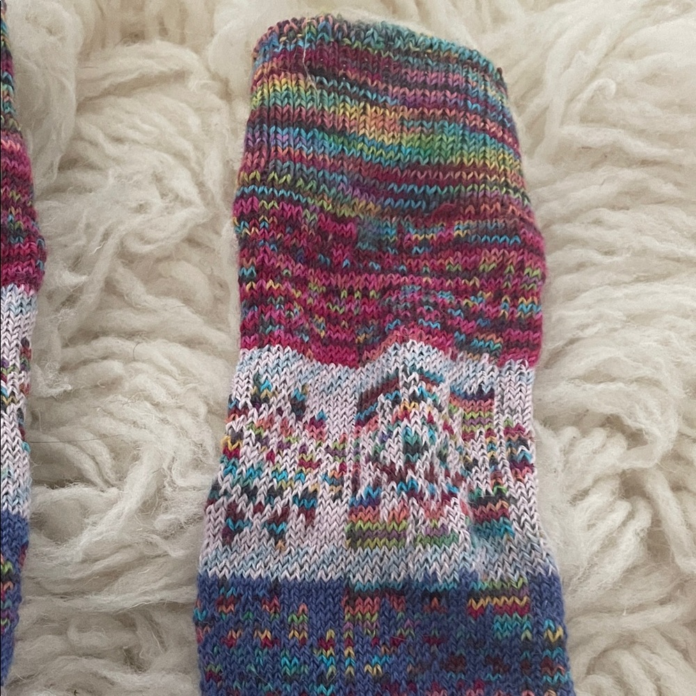 Colorful Patterned Alpaca Socks - Picture 2 of 5